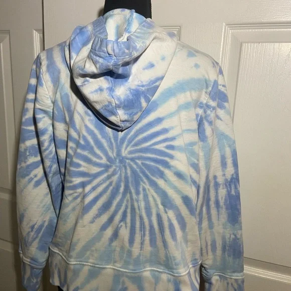 J. Crew Blue and White Relaxed Hoodie - Picture 7 of 7
